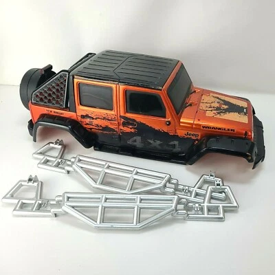 Nuevo Bright RC 4x4 Escala 1:10 Control Remoto Jeep Wrangler SOLO CARROCERÍA con riel lateral Foto 1 de 4