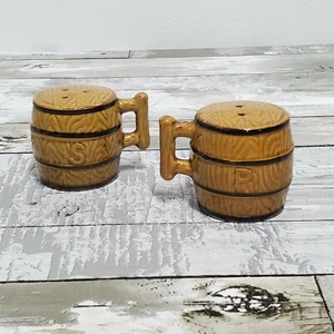 Saleros y pimenteros - Tazas de madera para barril de cerveza - Juego vintage - Japón - Imagen 1 de 12