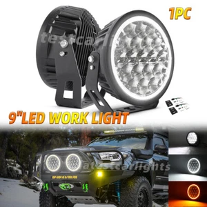 9" inch Round LED Work Light Offroad Driving Fog Lamp Pods Super Bright Halo DRL - Picture 1 of 10