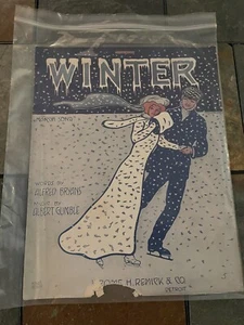 1910 WINTER March Song Alfred Bryans Albert Gumble EDGAR KELLER Sheet Music - Imagen 1 de 6