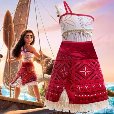 Niños 2024 Película Moana 2 Juegos con disfraces Disfraz Moana Vestido Niñas Vestido Regalo Foto 1 de 4