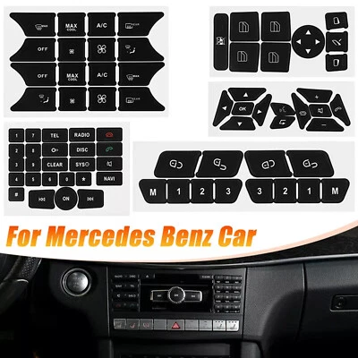 Button Repair Kit Window Switch Sticker For Mercedes-Benz C200 C250 C300 CLA200 - Image 1 of 4