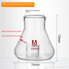 Borosilicate Glass 50ml-250ml CO2 Reaction Flask Laboratory Chemistry