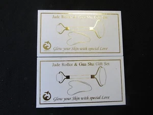 2 Jade Roller Face Body Eye Gua Sha Massager Set Anti Aging Wrinkle Beauty Thera - Picture 1 of 2