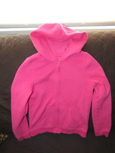 Girls Jumping Beans Fleece Zip Hoodie Jacket - Size 7 - Pink - Picture 1 of 3