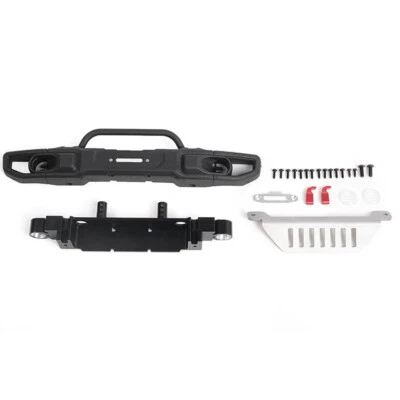 RC4WD OEM Wide Front Winch Bumper w/ Steering Guard: SCX10 III Jeep Wrangler (B) - Image 1 of 4