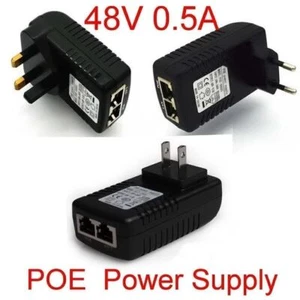 DC48V 0.5A Wall POE Injector Ethernet Adapter Power Supply RJ45 for IP Camera - Picture 1 of 16
