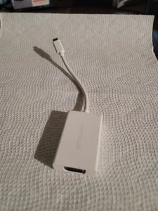 Insignia USB Type-C to VGA Adapter White PC MacBook Chromebook - Picture 1 of 2