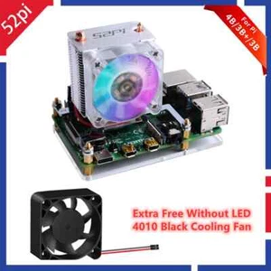 52Pi Raspberry Pi 4 Model B ICE Tower Cooling Fan With 5-Layer Case Shell - Picture 1 of 18