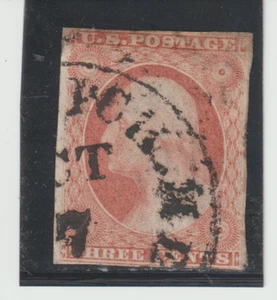 US Scott #11a Oct 7 with Town Cancelation CXL 3c George Washington - Picture 1 of 1