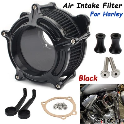 Clear Air Cleaner Intake Filter Kit For Harley Touring Road Glide Softail Dyna - Image 1 of 4