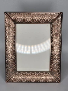 Picture Frame Copper Color Metal Holds 5" x 7" Photos Boho Moroccan Style - Picture 1 of 4