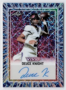 2025 Leaf Vivid Deuce Knight Rookie Auto #BA-DK1 Blue Lazer 4/6 - Picture 1 of 2