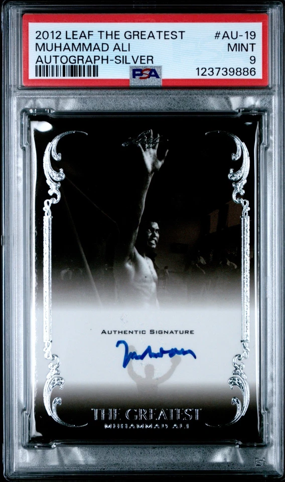 Muhammad Ali 2012 Leaf The Greatest On Card Autograph Silver /10 PSA 9 - Image 1 of 2