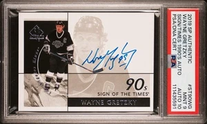 2019 SP Autentico Wayne Gretzky Segno dei Tempi Anni 90 1:6804 Confezioni PSA 9 10 Auto - Foto 1 di 5