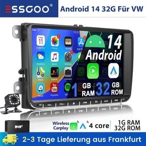 CAM+9" Autoradio Android 14 GPS Navi DAB+ Für VW Golf Plus Touran Polo Caddy EOS - Bild 1 von 16