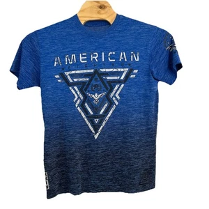 Camisa de rendimiento azul grande American Fighter 1974 Training Freedom para hombre - Imagen 1 de 5