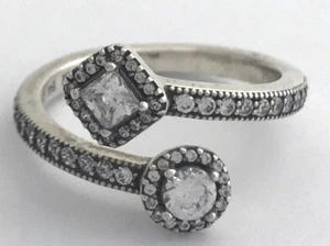 Authentic PANDORA Abstract Elegance, Clear CZ Ring 191031CZ-50 Size 5 New - Picture 1 of 1