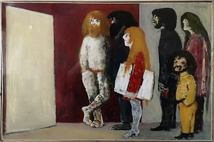 SALVATORE RIVER, "The New Art", oil on canvas cm 36x54 - Picture 1 of 5