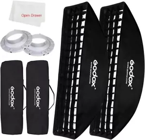 Versatile 2-Pack 9"x35" Softbox with Speedring - Ideal for S-Type Strobe Lights - Picture 1 of 10