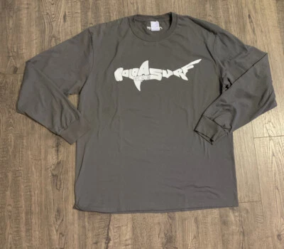 Koloa Surf Company Long Sleeve Tee Shirt Size XL Gray HammerHead Shark Beach 90s - Image 1 of 4