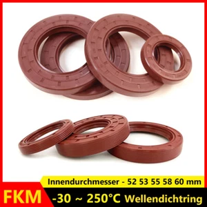 FKM Simmerring Stangendichtung TC Doppellippe w/Feder Wellendichtring Metrisch - Picture 1 of 10