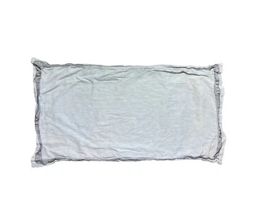 Funda de almohada Pottery Barn King simulada 1 individual algodón mezcla de lino borde ropa de cama Foto 1 de 4