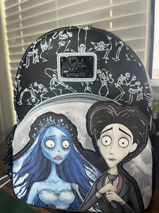 New Loungefly Exclusive Corpse Bride Valentine Glow in the Dark Mini Backpack - Picture 1 of 4
