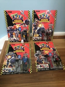 4 x RARE NEW The Incredible Crash Dummies 1992 Tyco Action Figures - Picture 1 of 6
