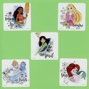 10 Disney Princess Adventure Large Stickers - Moana, Mulan, Ariel, Cinderella - Picture 1 of 1