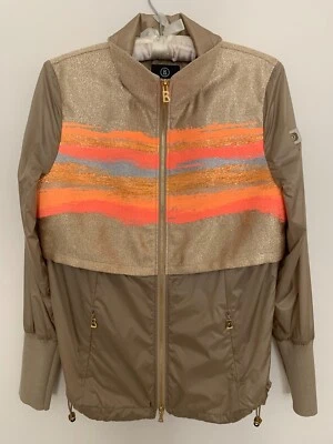 BOGNER Exclusive Jacket With Zipper For Woman In Gold/Beige Size US 6 - Image 1 of 4