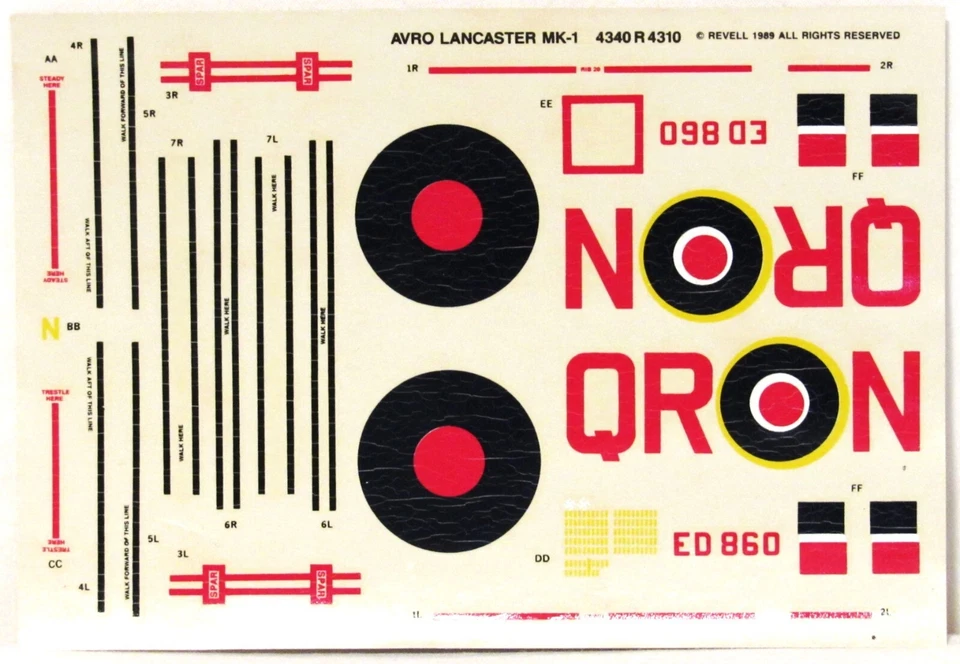 Revell 4340R4310 Avro Lancaster MK-1 - 1989 - Nueva calcomanía - 'Forest Creek Gems' Foto 1 de 1
