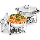 2 Pack Catering Stainless Steel Chafer Chafing Dish Sets 5 QT Party Pack