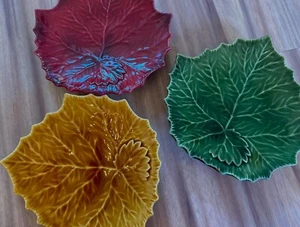 Williams-Sonoma Fall Leaf Plates Set of 3 Autumn 7” - Picture 1 of 6