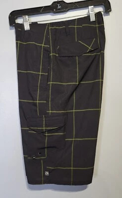 Pantalones cortos de natación Ocean Current para hombre talla 28 a rayas negras verdes Foto 1 de 4