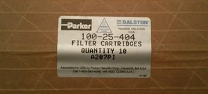 Parker Balston 100-25-404 Filter Cartridges Quantity 10 A207PI, ISO 9001 - Picture 1 of 1