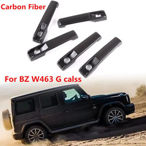 5Pcs Carbon Fiber Door Handle Cover Trims For Benz W463 G-Class G55/G63 AMG #CL