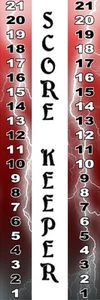 Red lightning Cornhole Game Score Keeper vinyl graphic decal sticker - Picture 1 of 1