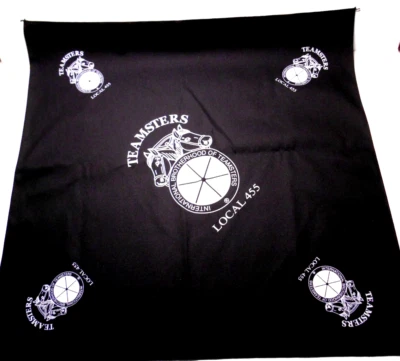 TEAMSTERS LOCAL 455 Sindicato Laboral Bufanda Negra Pañuelo NUEVO Foto 1 de 3