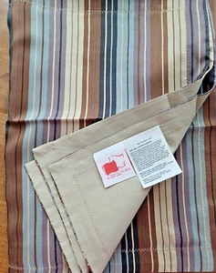 Ann Gish READY TO BED 100% SILK Placemats Set Of 4 Autumn Stripe - Picture 1 of 13