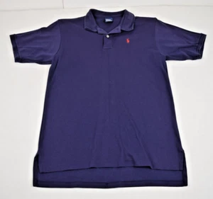 Vintage Polo Ralph Lauren Shirt Size S 80s Navy Blue Red Polo Player Made USA - Picture 1 of 8
