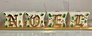 Vintage Leewards O'HENRY N O E L Kerzenständer 18kt Goldrand - Bild 1 von 13