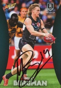 Signed 2025 Port Adelaide Power AFL Select Footy Stars Card - Miles Bergman - Picture 1 of 3