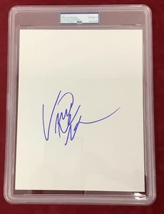 Vince McMahon Signed Cut Jumbo Wrestling Vintage WWF Autograph PSA/DNA Gem 10 - Picture 1 of 4