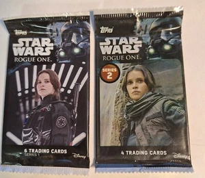 STAR WARS: ROGUE ONE, SERIES #1  & #2, 1 PACK OF EACH,  FACTORY/SEALED!!! - Picture 1 of 2