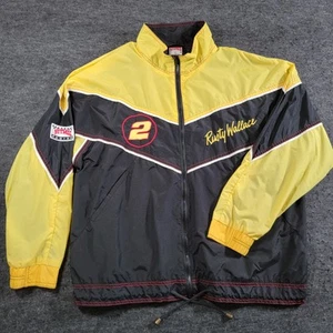 Giacca a vento vintage anni 90 noce moscata racing ruggine Wallace NASCAR rara uomo XL - Foto 1 di 18