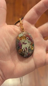 Lapis and Goldstone, Horse, Handmade Orgonite Necklace - Picture 1 of 3