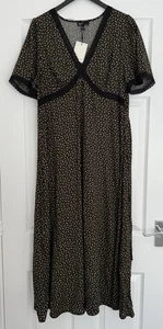 Nobody’s Child Khairan Midi Dress - Black Ditsy Floral - Size 14 - BNWT - Foto 1 di 5