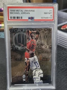 Michael Jordan 1998 - 1999 Metal Universe Chicago Bulls Championship PSA 8! - Bild 1 von 4