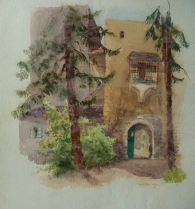 Hans HOFMANN (1902-1975) Porta d'ingresso nel castello di Ulmerfeld. - Foto 1 di 14